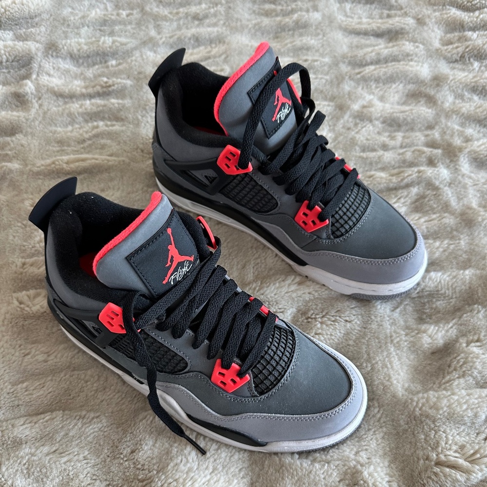 Nike Air Jordan Youth Air 4 GS 408452 061 Infrared - Size 6Y